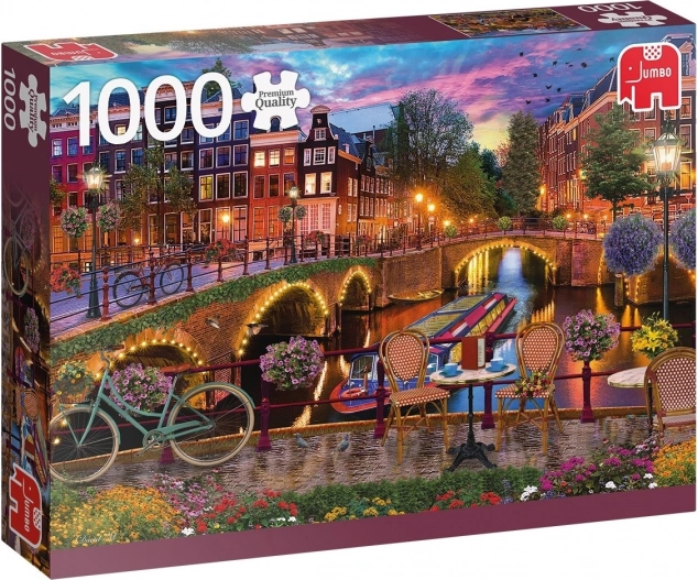 JUMBO puzzle Vodni kanali v Amsterdamu – 1000 koščkov