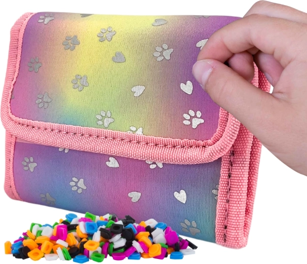 Pixie Crew denarnica enchanted hearts & paws – rožnata s srčki in tačkami