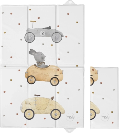 Ceba Baby potovalna previjalna podloga Basic Bunny Driver 60 × 40 cm
