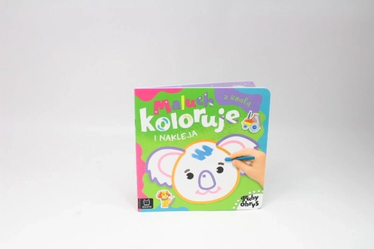 Aksjomat Malček barva in lepi z nalepkami – koala (debela kontura)