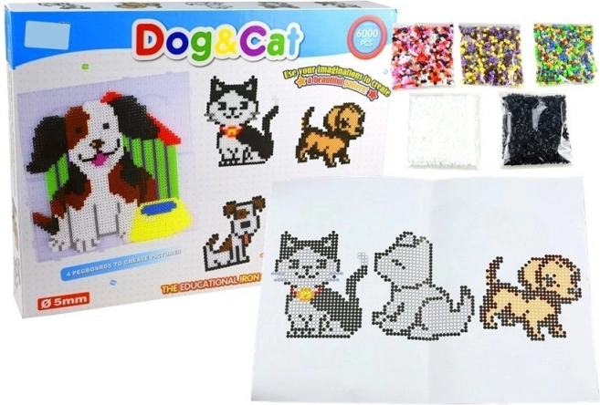 komplet za likalne perlice pes in mačka 6000 kos