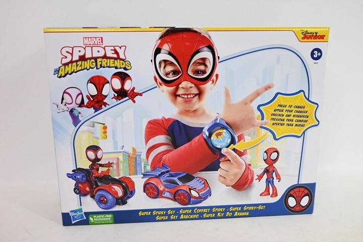 Spidey in čudoviti prijatelji – komplet 2 vozil in 2 figuric z masko in zapestnico