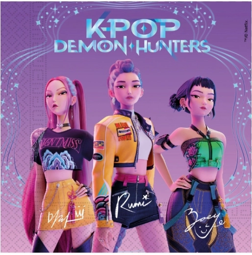 Papirnati prtički Demon hunters – K-POP, 33 × 33 cm (20 kosov)