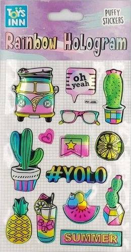 Holografske nalepke Rainbow Summer