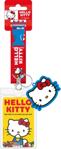 Hello Kitty vrvica za okoli vratu s obeskom in etuijem za ID