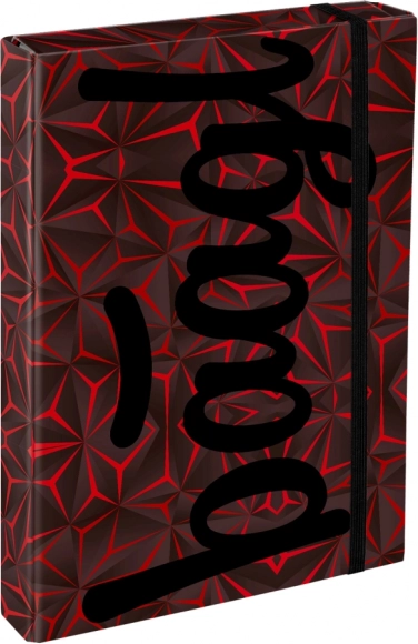 Baagl mape za šolske zvezke A4 Jumbo Red Polygon