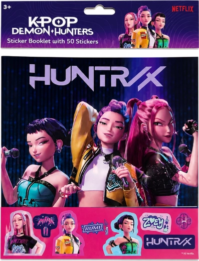 Album z nalepkami KPop Demon Hunters Huntrix (50 nalepk)