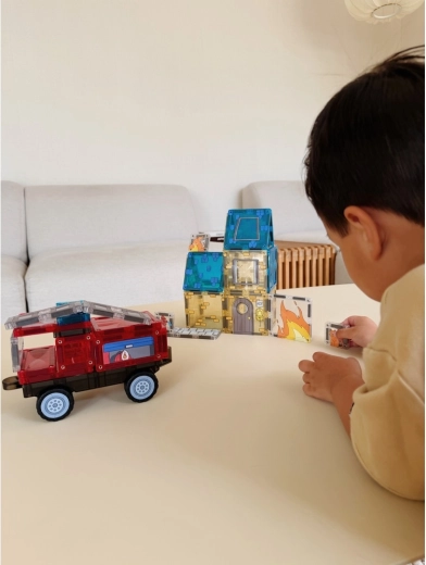 Cleverclixx magnetna konstrukcijska igrača Fire Rescue pack intense (39 kosov)
