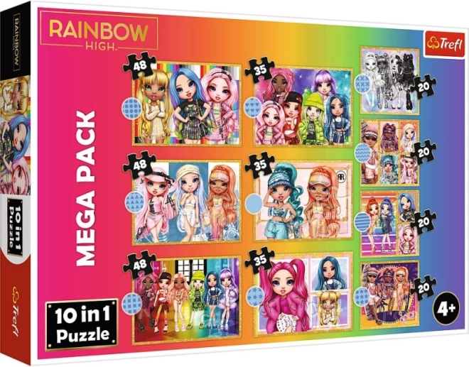Trefl sestavljanka Rainbow High Mega Pack 10v1