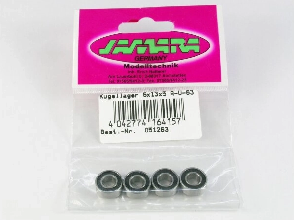 Kroglični ležaj Jamara 6 × 13 × 5 mm, 4 kosi
