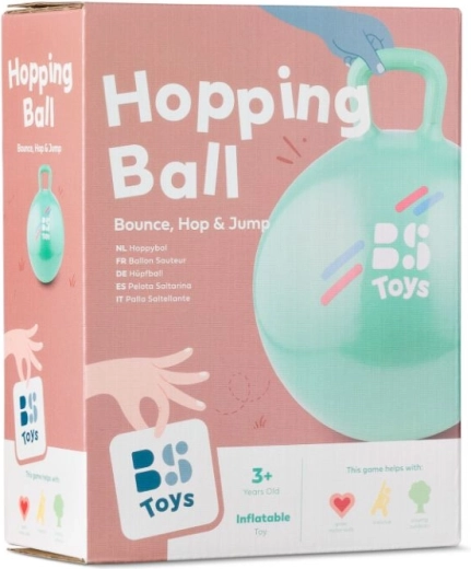 Skakalna žoga z ročajem – zelena, premer 45 cm