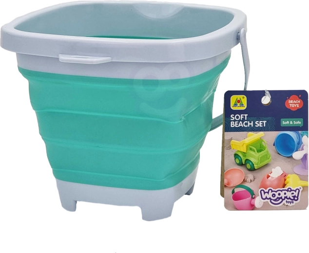 Zložljivo silikonsko vedro WOOPIE, modro, 5 l