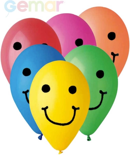 Gemar napihljiv pastelni balon s potiskom Smile 26 cm - 1 kos