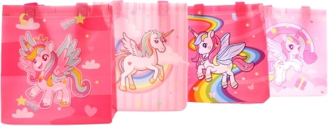 Darilna vrečka z motivom samoroga, 21 × 23,5 × 11 cm