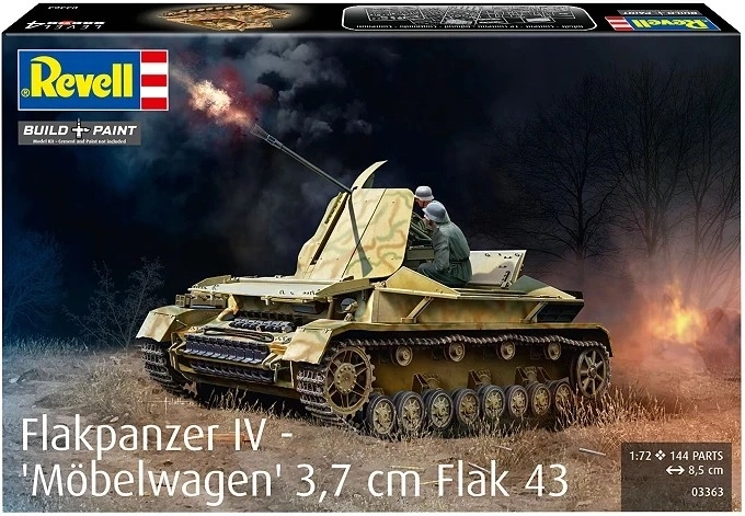 Plastični model tanka Flakpanzer IV 3,7 cm Flak 43 (1:72)