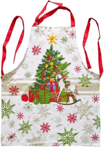 Božični kuhinjski predpasnik TORO iz bombaža 65 × 80 cm