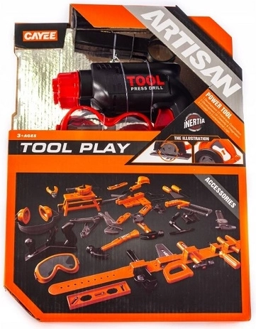 Children’s tool set with a mechanical drill - 1 piece