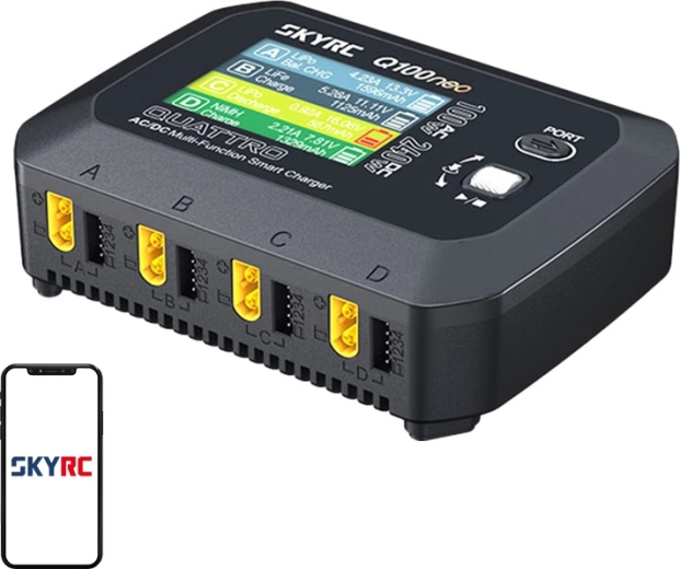 SkyRC Q100neo AC/DC večnamenski inteligentni polnilnik za modelarske baterije