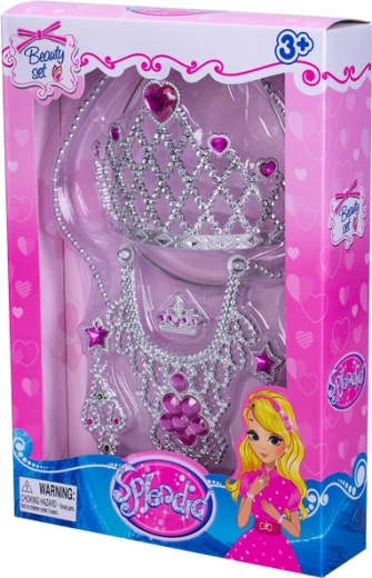 Otroški lepotni set s krono in nakitom