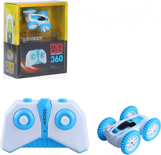 Kaskaderski daljinsko vodeni mini avto modre barve