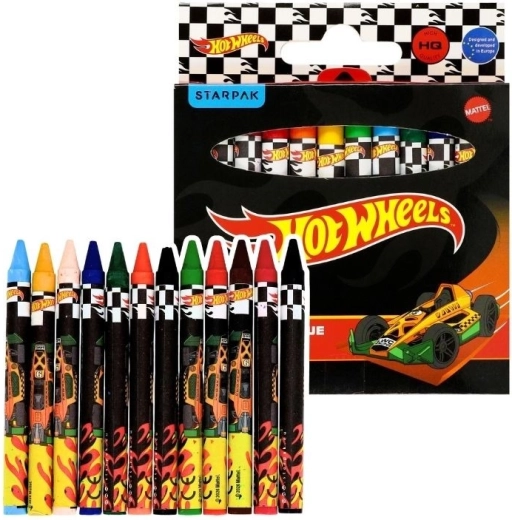 Voščenke Hot Wheels Black, 12 barv
