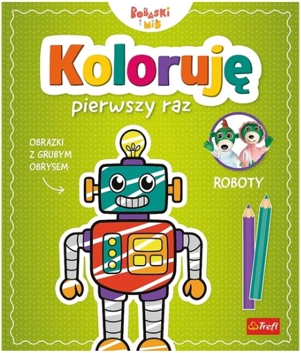 Barvam prvič: Roboti – otroška pobarvanka
