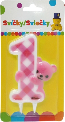 Sveč̌a Medvedek Jumbo za Deklice