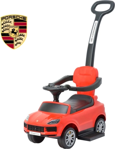Milly Mally poganjalec z vodilno palico Porsche Cayenne, rdeč