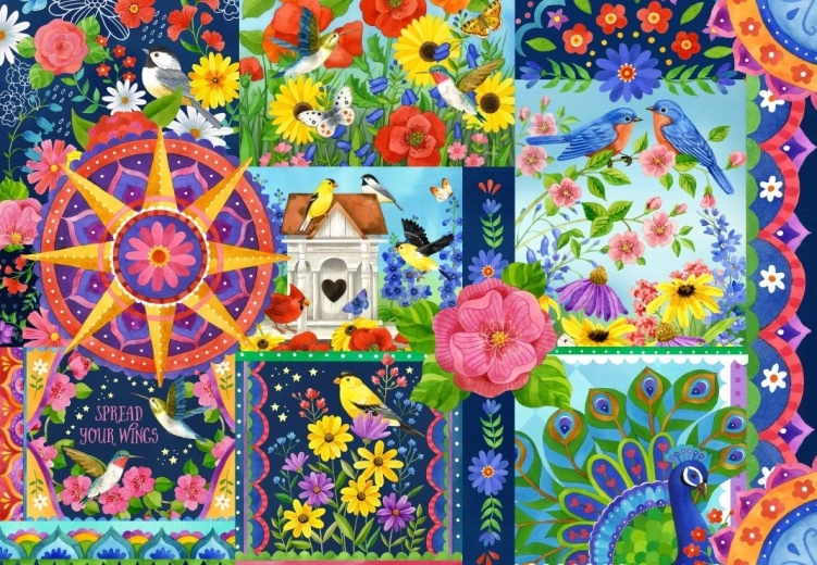 Sestavljanka Barve pomladi 1000 koščkov BLUEBIRD