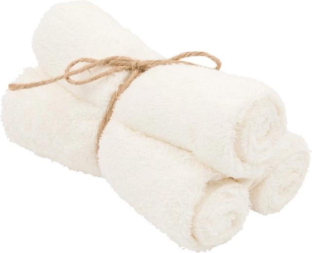 Timboo bambusove brisače Daisy White 29,5 × 50 cm (3 kos)