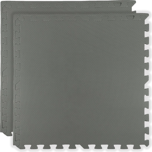 mehka penasta podloga HUMBI 120 × 60 cm, velike vodoodporne sestavljanke, temno siva, 2 kosa