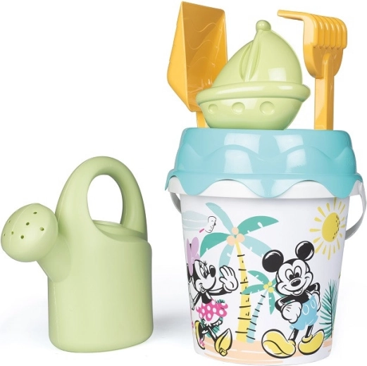 Smoby Green vedro MICKEY MOUSE in MINNIE s priborom za pesek in zalivalko iz bioplastike