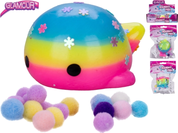 Glamour raztegljiva ribica – čutna antistresna igrača za otroke 3+