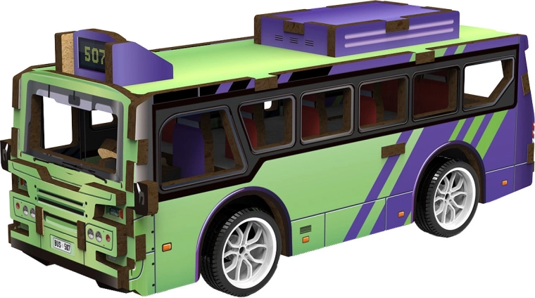 2Kids Toys 3D lesena sestavljanka avtobus