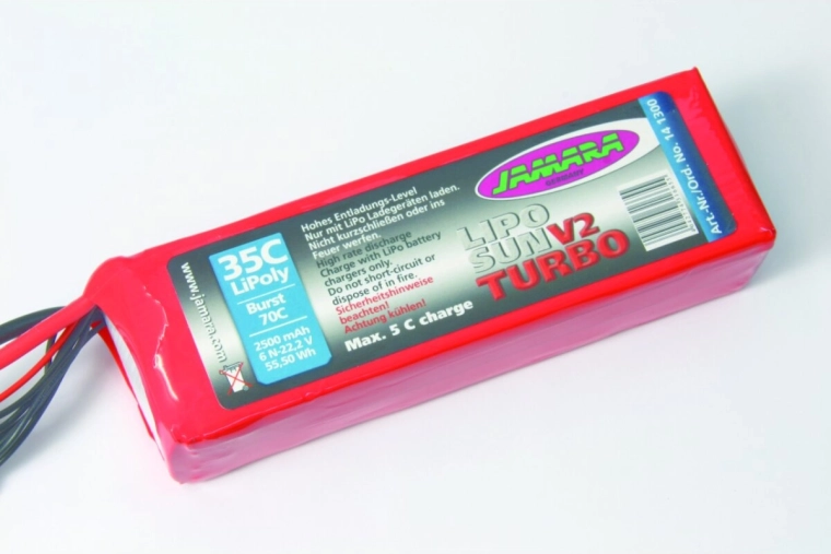 Akumulator LipoSun V2 Turbo LiPo 22,2 V 2500 mAh 35C/70C z balančnim konektorjem GPR 6N
