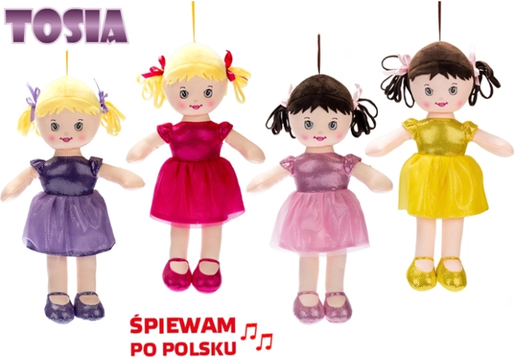 Govorica mehka punčka Tosia 32 cm