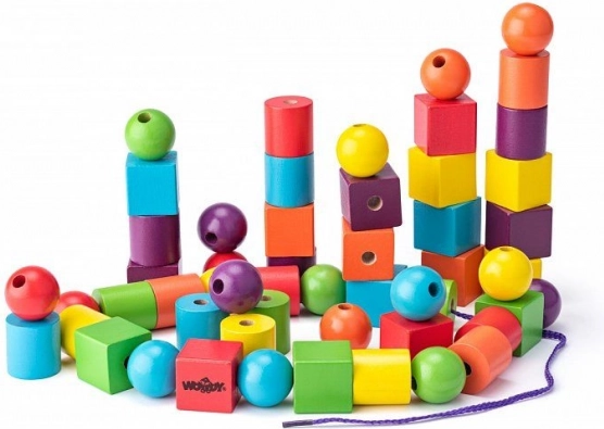 Velike nanizalne kroglice za otroke