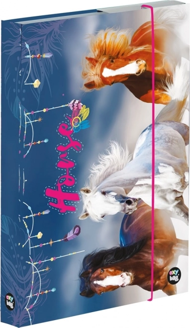 Škatla za zvezke A4 z motivom konj