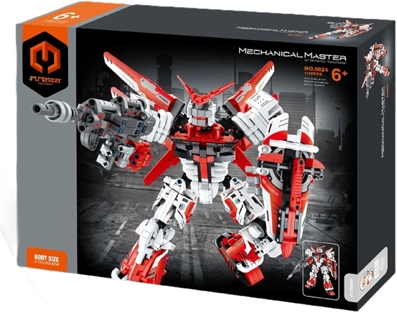 Mechanical Master building set combat robot Ronin Fire Sentinel red 1100 pieces