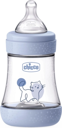 Chicco protikolikova otroška steklenička Perfect5 150 ml, deček, počasen pretok 0 m+