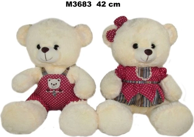 Plišasti medvedek Miś z oblačili 42 cm