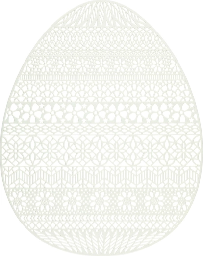 Mintovo velikonočno PVC pogrinjek v obliki jajčka 32 × 40 cm