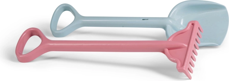 Androni recikliran komplet za pesek – lopata in grablje 56 cm, pastelne barve