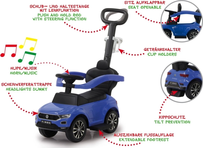 Jamara Volkswagen T-ROC 3-in-1 ride-on, blue