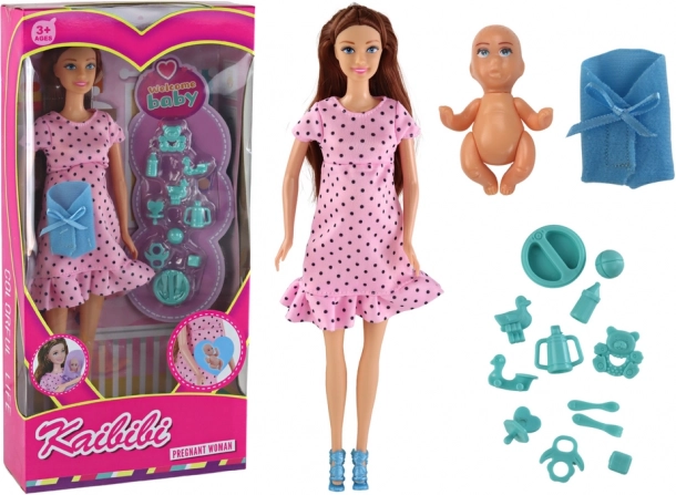 Noseča lutka z dodatki