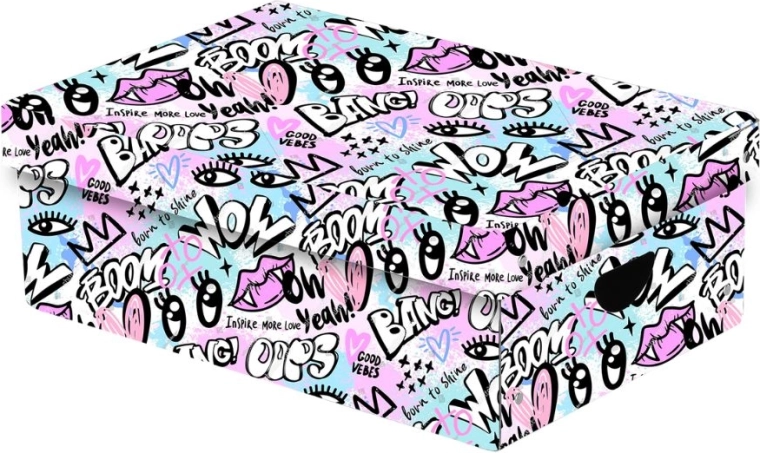 Velika laminirana shranjevalna škatla Funny Girl