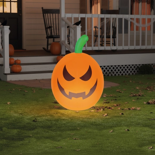 Napihljiva halloween buča z RGB LED-osvetlitvijo, 40 cm