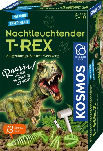 Kosmos svetleči T-Rex v temi