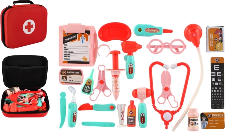 Otroški zdravniški set v kovčku