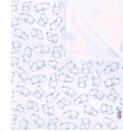 Nepremočljiva flanelasta podloga NEW BABY povodni konj